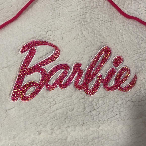 NWOT plush bedazzled Barbie sweatshirt - Picture 2 of 3